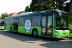 Lions City der Rhoen Energie, fr�her �WAG Fulda, steht am Bahnhof in 36088 H�nfeld, August 2014