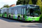 Lions City der Rhoen Energie, fr�her �WAG Fulda, steht am Bahnhof in 36088 H�nfeld, August 2014