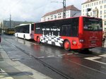 Im Jahr 2010 teste die DVB einen Bus mit Anh�nger.