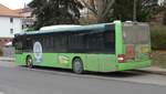 MAN Lion`s City von Rh�nEnergie steht am Bahnhof in H�nfeld, 12-2018