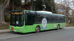 MAN Lion`s City von Rh�nEnergie steht am Bahnhof in H�nfeld, 12-2018