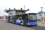 Mercedes Gelenkbus der SVG (Sylter Verkehrsgesellschaft) am 23.11.2013 am ZOB in Westerland.