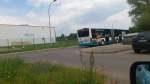 der Citaro 2 NB SW 585...die linie 9 zum Endhaltepunkt Datzeberg mit der Werbung für die Mecklenburger Seenrunde 2014 die im Mai statt fand und auf großes Intresse gestoßen ist und