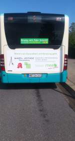 Mercedes Citaro Facelift NB SW 581....und auch die Heckansicht des Wagens  ....und seit neusten auch der grüne Banner den jedes Fahrzeug hat......an Haltestellen schritt zufahren 