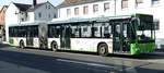 MB Citaro II-Gelenkbus von RhönEnergie steht im Juli 2018 am Bahnhof Fulda