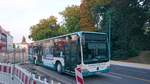 .....wegen Bauarbeiten am Busbahnhof stand NB SW 543 bei den Vorr�bergehenden Haltestellen f�r die Stadtbusse im August 2018 