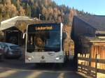 LLB- Citaro 38023 in Albinen, dieser verkehrt normalerweise in Leukerbad als Ortsbus ,jedoch setzt man ihn in diesem Winter als Skii Bus      Leukerbad - Flaschen - Albinen  ein.
