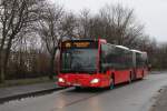 Mercedes-Benz O 530 III(Citaro 2.Generation)als Linie 5751 von Burgtiefe Yachthafen nach Puttgarden in H�he Burg auf Fehmarn Strandallee/Jugendherberge.15.12.2015