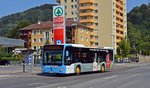 MVG Mürztaler Verkehr Citaro 2 Euro 6 WN 14 mit Österreichische Bundesbahnen (ÖBB) Sparschiene Werbung bei der Haltestelle Mürzbrücke.