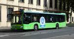 MB Citaro von Rh�nEnergie als Werbetr�ger f�r den  BLAUEN ENGEL  unterwegs in Fulda, Juni 2017