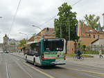 Heckansicht des Mercedes-Benz Citaro III der Verkehrsbetriebe Potsdam GmbH in Potsdam am Rathaus am 15.