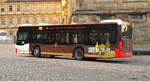 MB Citaro der Stadtwerke BAMBERG als Werbetr�ger f�r den Bamberger Stiftsgarten, 12-2019