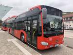 S-RS 408 (Baujahr 2014; ex 2417) von Regiobus Stuttgart steht am 29.3.2020 am ZOB in Abtsgm�nd.