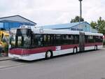 Solaris Urbino 18 von Miabus aus Deutschland (ex Braunschweiger Verkehrs-GmbH; BS-XY 701, später BS-HT 70) im Gewerbegebiet Sassnitz.