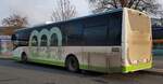 Iveco Crossway von KIRCHGASSNER-Reisen aus Weilbach steht im Dezember 2022 in MIchelstadt