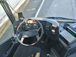 Der Fahrerarbeitsplatz eines Setra 315 UL von Unger aus Deutschland in Neubrandenburg.