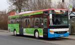 Setra von Wartburgmobil steht im M�rz 2021 am Bahnhof in H�nfeld