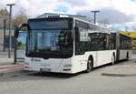 MAN Lion´s City stand in der Haltestelle Rostock/Hauptbahnhof S�d.06.04.2025 