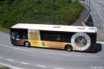 Stadtbus HVB ( Harzer Verkehrsbetriebe GmbH ) mit Werbung f�r Brauerei Hasser�der, fotografiert in Wernigerode am 09.06.2012