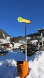 Das Schild f�r Brixlegg Volksschule am 15.01.2012.