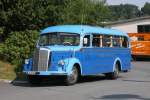 An einem Treffen von Oldtimer Fahrzeugen in B�singfeld am 27.7.2008 nahm   auch dieser Oldtimer Mercedes Bus Typ 3500 der Fa.