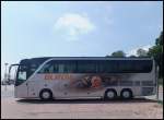 Setra 415 HDH von Burow aus Deutschland im Stadthafen Sassnitz.