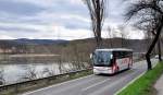 SETRA 400er Serie von RUEFA Reisen aus Wien am 14.4.2013 in der Wachau/Nieder�sterreich gesehen.