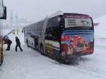 POSTAUTO-MAN Lions Regio Baujahr 2008 bei starkem Schneefall in Parpan,Post am 17.2.14.