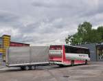 Renault FR1 mit Radanh�nger von Kovar Bus aus der CZ am 9.5.2015 in Krems.