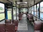 Der Fahrgastraum des Ikarus 280 vom Technikmuseum Pütnitz (exex Kapos Volán Zrt.